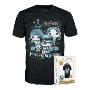 Harry Potter POP! Tees Christmas T-Shirt Ron, Hermione, Harry