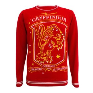 Harry Potter Knitted Christmas Jumper Gryffindor