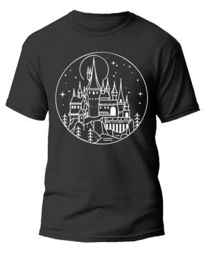 Harry Potter Themed Hogwarts Castle Black T-Shirt
