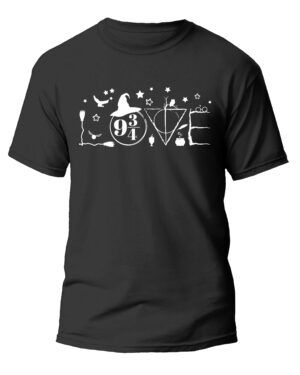 Harry Potter Themed LOVE 2 Black T-Shirt