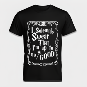 Harry Potter Themed I Solemnly Swear Black T-Shirt
