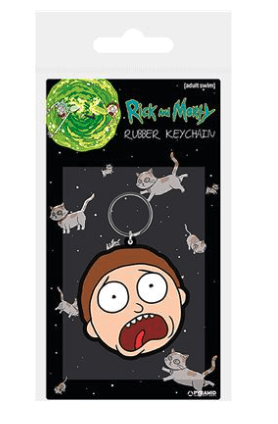 Rick and Morty Face PVC Keyring