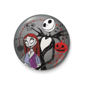 Nightmare Before Christmas Jack and Sally Pin Badge