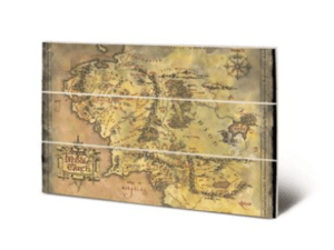 Lord of the Rings Middle Earth Micro Wood Panel Wall Art