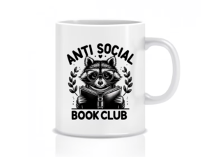 Anti Social Book Club Raccoon Mug