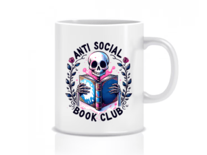 Anti Social Book Club Skeleton Colourful Mug