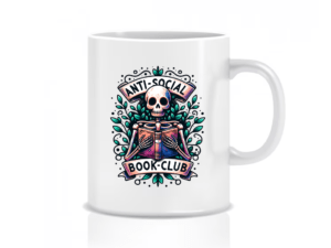 Anti Social Book Club Skeleton Mug