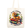 I'm Not A Bookworm I'm a Book Dragon Bright Colourful Tote Bag